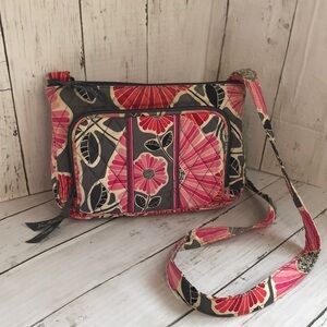 Vera Bradley Floral Cheery Blossoms Little Hipster Crossbody Bag